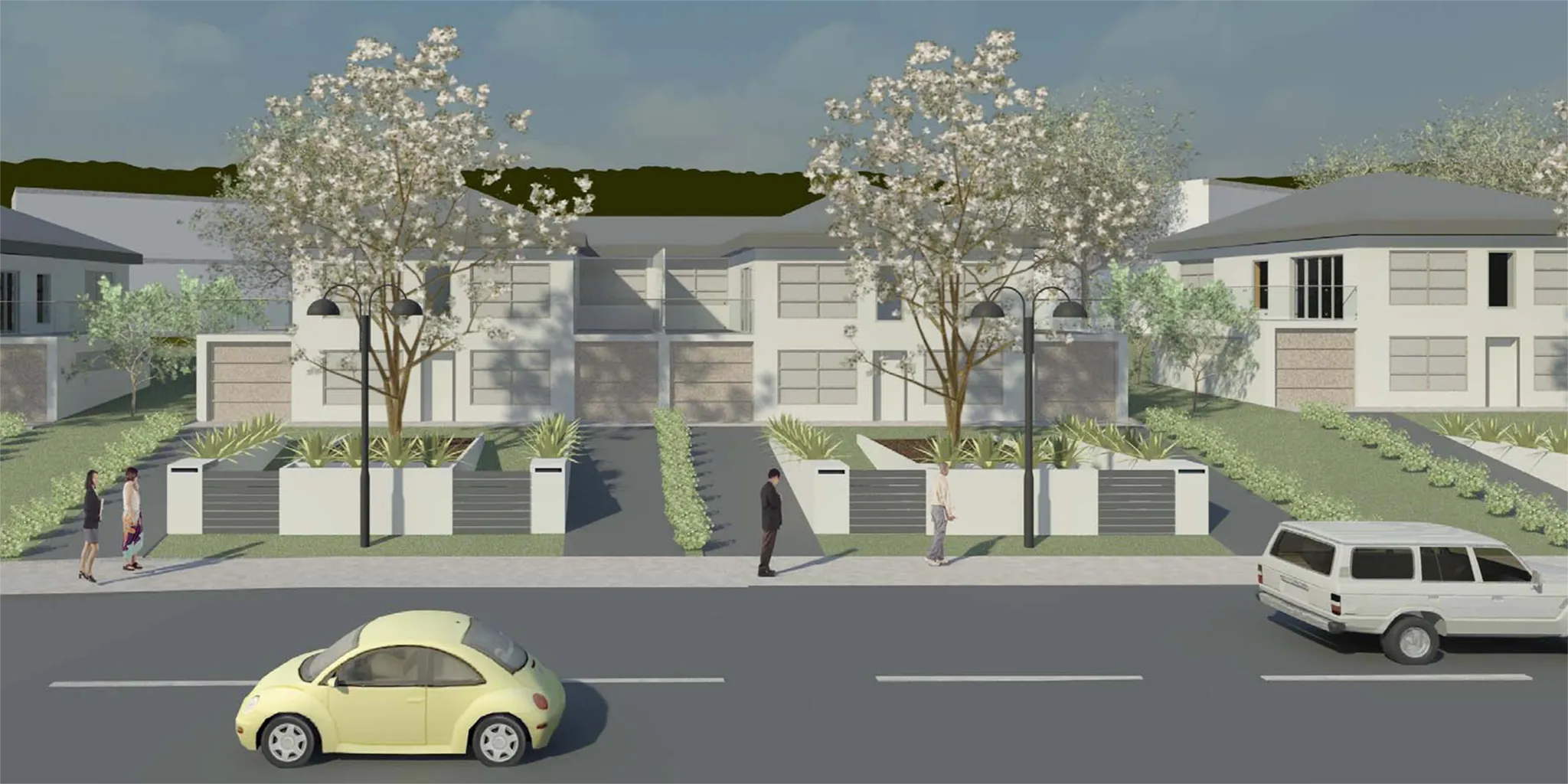 Artist's impression of the retirement village townhouses